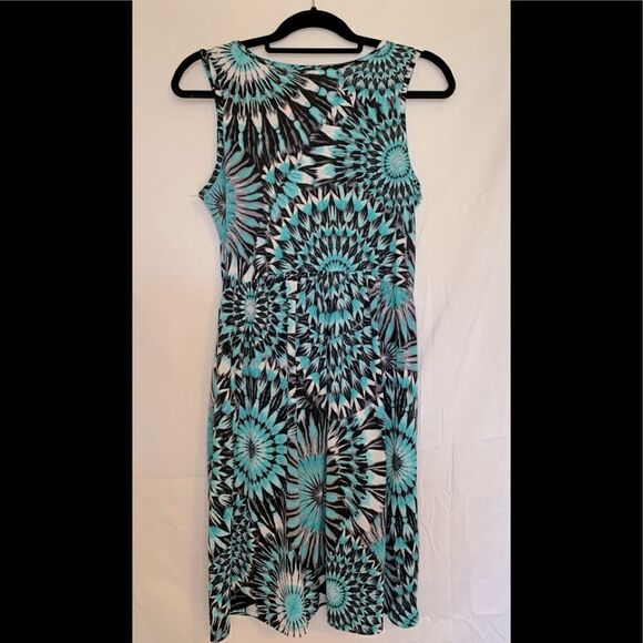 Racheal Teal/turquoise and Black sleeveless dress size S - Picture 1 of 5
